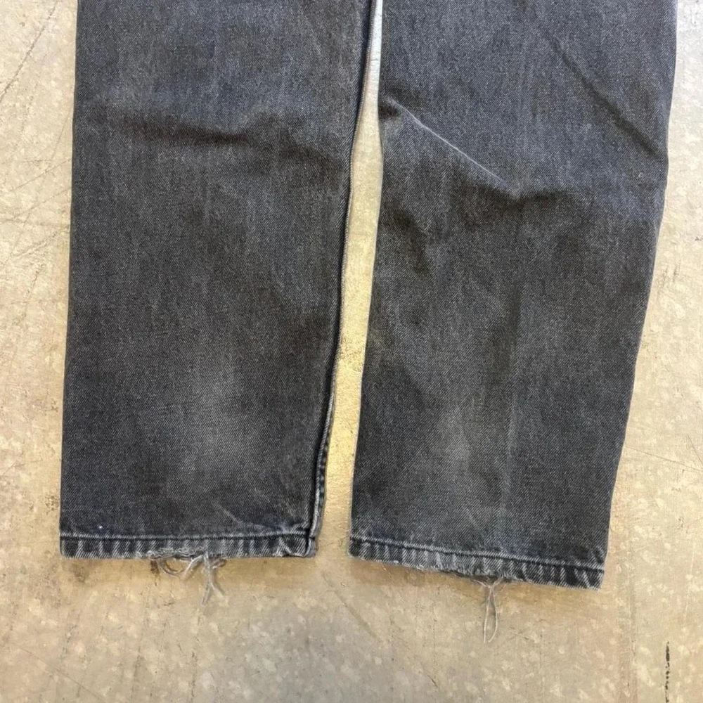 Vintage 90's 1996 Levi Orange Tab 550 Relaxed Fit Taper Leg Dark Wash Black Jean